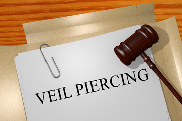 Gavel on legal documents labeled 'veil piercing,' representing Connecticut LLC liability risk
