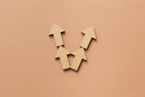 Four arrows branching outward from one point, symbolizing how the same conduct can be unfair or deceptive under Chapter 93A depending on the situation