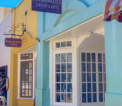 Small retail shop storefronts, representing single-member LLC businesses